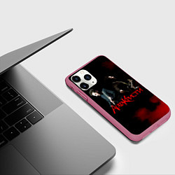 Чехол iPhone 11 Pro матовый Агата Кристи группа, цвет: 3D-малиновый — фото 2