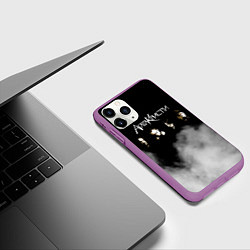 Чехол iPhone 11 Pro матовый Агата Кристи группа, цвет: 3D-фиолетовый — фото 2
