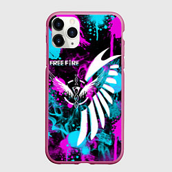 Чехол iPhone 11 Pro матовый FREE FIRE NEON