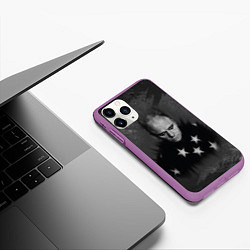 Чехол iPhone 11 Pro матовый Keith Charles Flint Кит Флинт Z, цвет: 3D-фиолетовый — фото 2