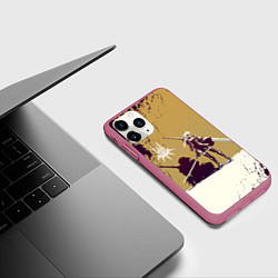 Чехол iPhone 11 Pro матовый Yorha 2B Nier Automata Z, цвет: 3D-малиновый — фото 2