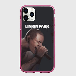 Чехол iPhone 11 Pro матовый LINKIN PARK ЛИНКИН ПАРК Z, цвет: 3D-малиновый