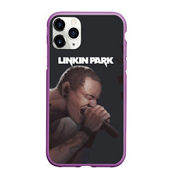 Чехол iPhone 11 Pro матовый LINKIN PARK ЛИНКИН ПАРК Z, цвет: 3D-фиолетовый