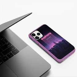 Чехол iPhone 11 Pro матовый Что-нибудь почувствуй, цвет: 3D-фиолетовый — фото 2