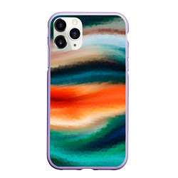 Чехол iPhone 11 Pro матовый Мозаичный абстрактный узор, цвет: 3D-светло-сиреневый