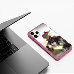 Чехол iPhone 11 Pro матовый GENSHIN IMPACT ДЕВУШКА, цвет: 3D-малиновый — фото 2