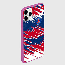 Чехол iPhone 11 Pro матовый ФК ПСЖ PARIS SAINT GERMAIN, цвет: 3D-фиолетовый — фото 2