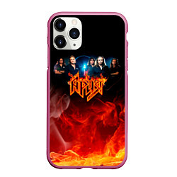 Чехол iPhone 11 Pro матовый Ария в огне, цвет: 3D-малиновый
