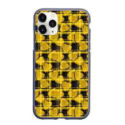 Чехол iPhone 11 Pro матовый Желто-черный модный узор, цвет: 3D-серый