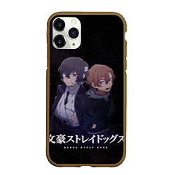 Чехол iPhone 11 Pro матовый Осаму Дазай и Чуя Накахара, цвет: 3D-коричневый