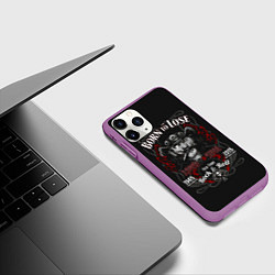 Чехол iPhone 11 Pro матовый Старичок Лемми, цвет: 3D-фиолетовый — фото 2