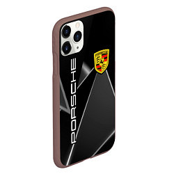 Чехол iPhone 11 Pro матовый Порше Porsche, цвет: 3D-коричневый — фото 2