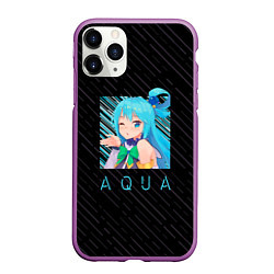 Чехол iPhone 11 Pro матовый Аква Aqua Коносуба KonoSuba, цвет: 3D-фиолетовый