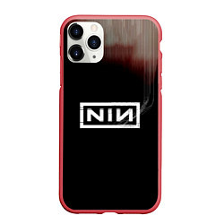 Чехол iPhone 11 Pro матовый Cyber NIN, цвет: 3D-красный