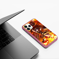 Чехол iPhone 11 Pro матовый Сян Лин Genshin Impact Z, цвет: 3D-малиновый — фото 2