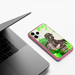 Чехол iPhone 11 Pro матовый Opposing Force HL Z, цвет: 3D-малиновый — фото 2