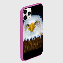 Чехол iPhone 11 Pro матовый Белоголовый орлан, цвет: 3D-фиолетовый — фото 2