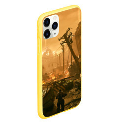 Чехол iPhone 11 Pro матовый GEARS OF WAR ШЕСТЕРЕНКИ Z, цвет: 3D-желтый — фото 2