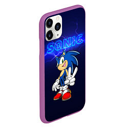 Чехол iPhone 11 Pro матовый SONIK СУПЕР СОНИК, цвет: 3D-фиолетовый — фото 2
