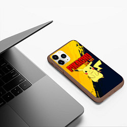 Чехол iPhone 11 Pro матовый PIKACHU PIKA PIKA ПИКАЧУ, цвет: 3D-коричневый — фото 2