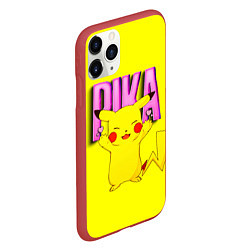 Чехол iPhone 11 Pro матовый ПИКАЧУ PIKACHU, цвет: 3D-красный — фото 2