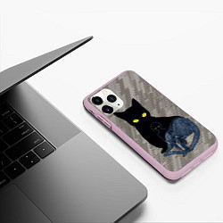 Чехол iPhone 11 Pro матовый Cat psycho 100 Моб Психо 100 Z, цвет: 3D-розовый — фото 2