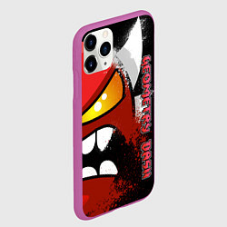Чехол iPhone 11 Pro матовый Geometry Dash: Angry, цвет: 3D-фиолетовый — фото 2