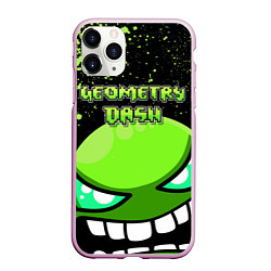 Чехол iPhone 11 Pro матовый Geometry Dash Green