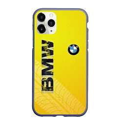 Чехол iPhone 11 Pro матовый BMW СЛЕДЫ ШИН БМВ