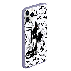Чехол iPhone 11 Pro матовый Хэллоуин, Grim Reaper, цвет: 3D-серый — фото 2