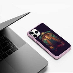 Чехол iPhone 11 Pro матовый Дэвид Теннат, цвет: 3D-розовый — фото 2