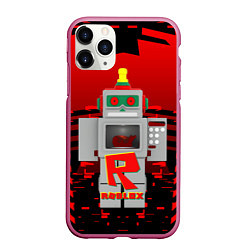 Чехол iPhone 11 Pro матовый ROBO ROBLOX РОБЛОКС Z, цвет: 3D-малиновый