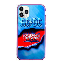 Чехол iPhone 11 Pro матовый ACDC - The Razor’s Edge, цвет: 3D-фиолетовый