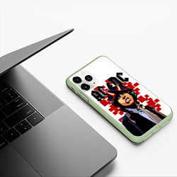 Чехол iPhone 11 Pro матовый ACDC Ангус Янг, цвет: 3D-салатовый — фото 2