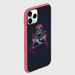 Чехол iPhone 11 Pro матовый Космический убийца, цвет: 3D-малиновый — фото 2