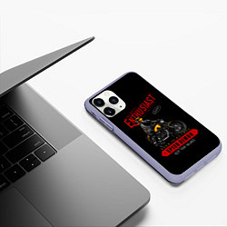 Чехол iPhone 11 Pro матовый Демон скорости, цвет: 3D-светло-сиреневый — фото 2