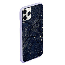 Чехол iPhone 11 Pro матовый Трещинаразлом, цвет: 3D-светло-сиреневый — фото 2