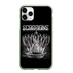 Чехол iPhone 11 Pro матовый SCORPIONS, цвет: 3D-салатовый