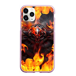 Чехол iPhone 11 Pro матовый FIRE GEARS OF WAR ПОСТЕР В ОГНЕ Z, цвет: 3D-розовый