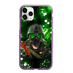 Чехол iPhone 11 Pro матовый Opposing Force Адриан Шепард спина Z, цвет: 3D-фиолетовый