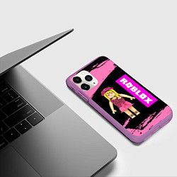 Чехол iPhone 11 Pro матовый BARBIE ROBLOX РОБЛОКС Z, цвет: 3D-фиолетовый — фото 2