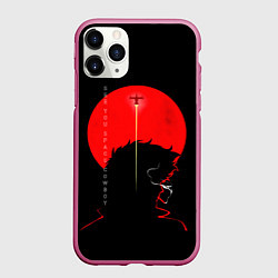 Чехол iPhone 11 Pro матовый Ковбой Бибоп, цвет: 3D-малиновый