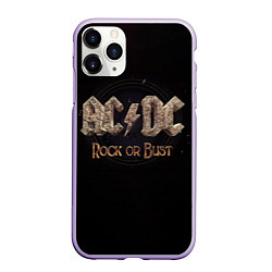 Чехол iPhone 11 Pro матовый ACDC Rock or Bust, цвет: 3D-светло-сиреневый