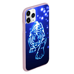 Чехол iPhone 11 Pro матовый Неоновый тигр, цвет: 3D-розовый — фото 2