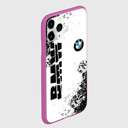 Чехол iPhone 11 Pro матовый BMW БМВ РАЗРЕЗАННОЕ ЛОГО, цвет: 3D-фиолетовый — фото 2