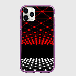 Чехол iPhone 11 Pro матовый Абстракция, цвет: 3D-фиолетовый