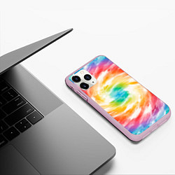 Чехол iPhone 11 Pro матовый РАДУЖНЫЙ УРАГАН HURRICANE Z, цвет: 3D-розовый — фото 2