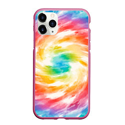 Чехол iPhone 11 Pro матовый РАДУЖНЫЙ УРАГАН HURRICANE Z, цвет: 3D-малиновый