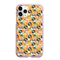 Чехол iPhone 11 Pro матовый Музыка, цвет: 3D-розовый