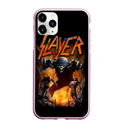 Чехол iPhone 11 Pro матовый Slayer, цвет: 3D-розовый